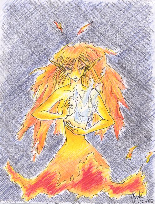 Fire Elemental for headintheclouds by Juli