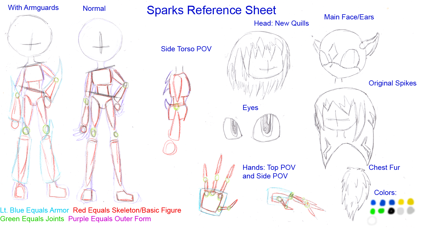 Sparks' Reference Sheet by JustaMetalSonicFan1
