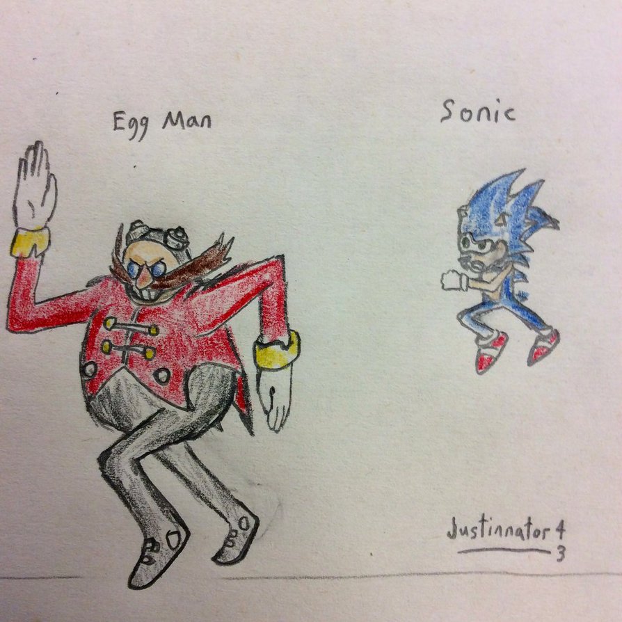 Egg Man runs faster than Sonic by Justinnator6