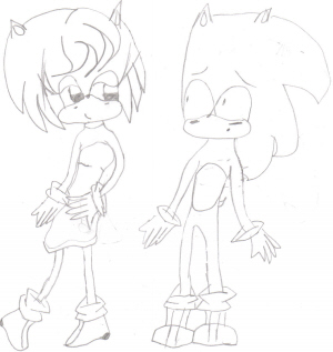 Just Amy and Sonic by jaideanna