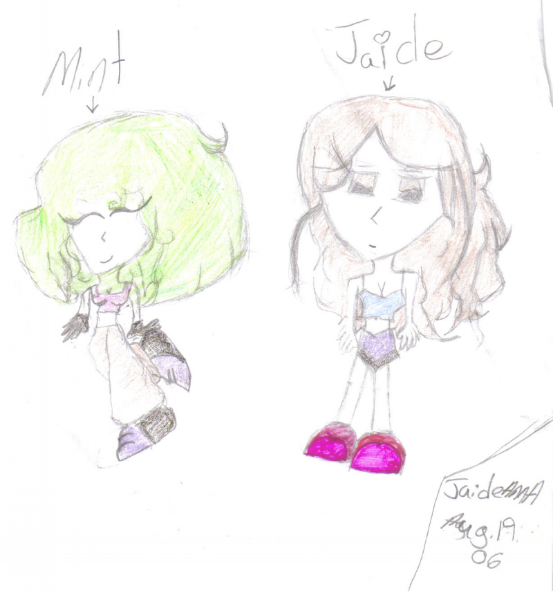 Jaide and Mint human form by jaideanna