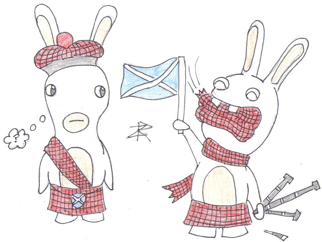 Rabbids Cant celebrate snt andrews day by jak-n-daxter203