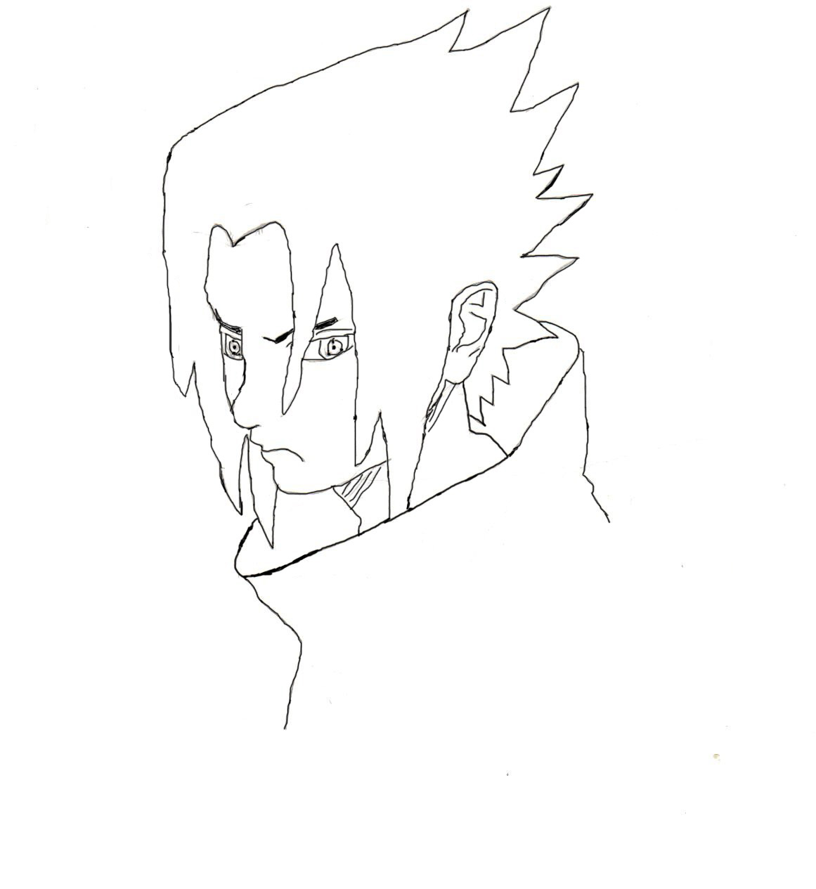 Inked Sasuke Sketch by jamesfames