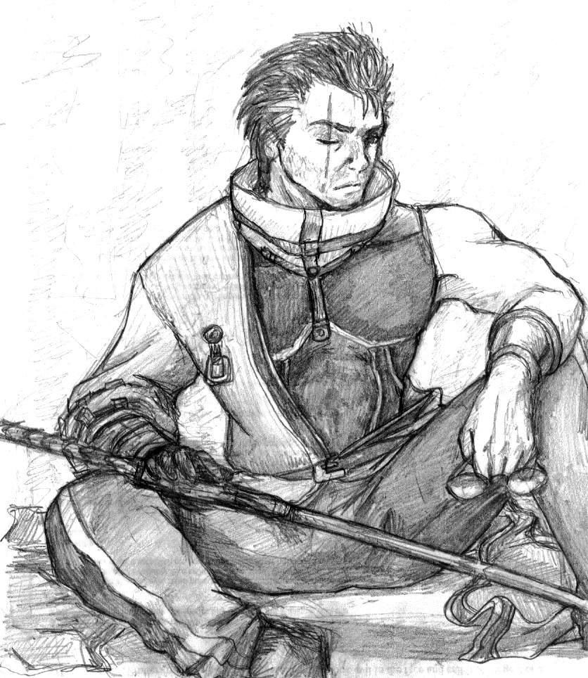 Auron Posed with Sword by jameson9101322