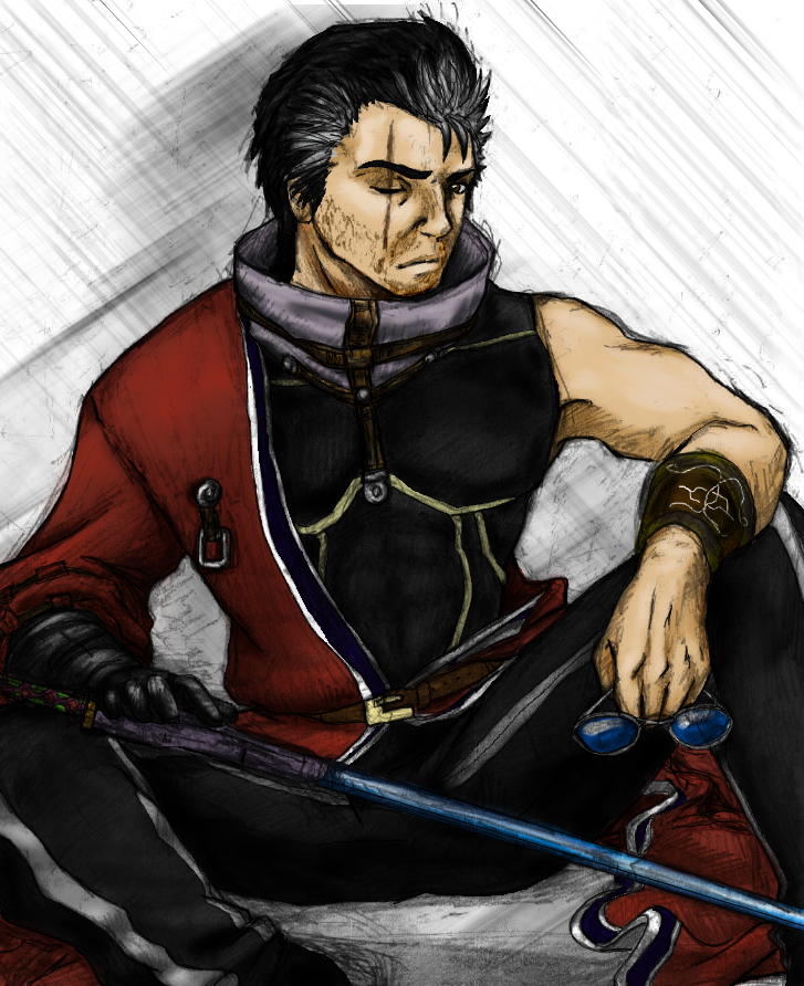 Auron Posed with Sword colored by jameson9101322