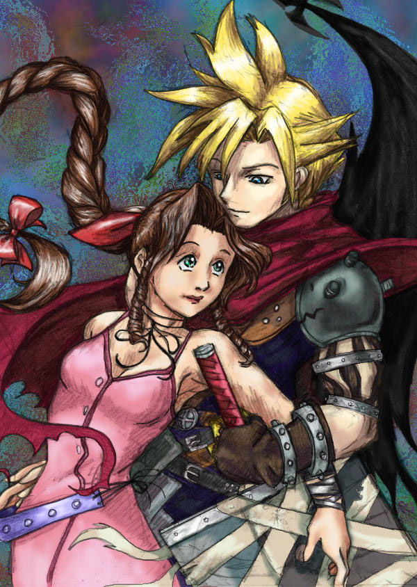 Cloud and Aerith for IfritYoukaiSei *Request* by jameson9101322