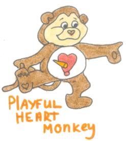 Playful  Heart Monkey by jammin3giraffe
