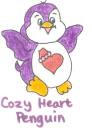 Cozy Heart Penguin by jammin3giraffe