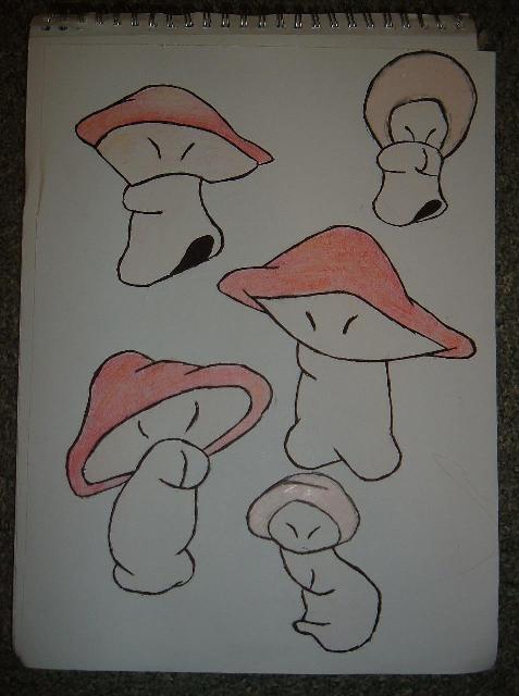 Mushroom dudes by jeff_ooh_a_tree