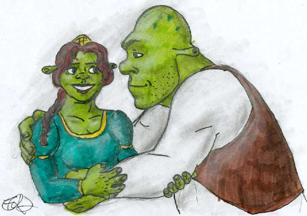 Shrek and Fiona by jesus_freak