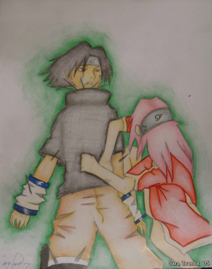 sasuke and sakura colored by jigglymonster