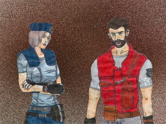 Jill and Barry (for Robowesker) by jill-valentine