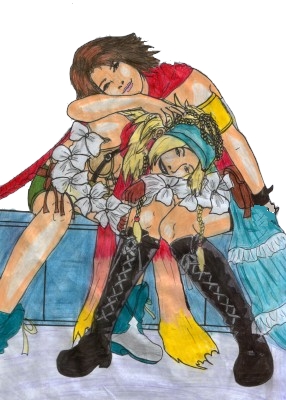 Yuna and Rikku (friends) by jill-valentine