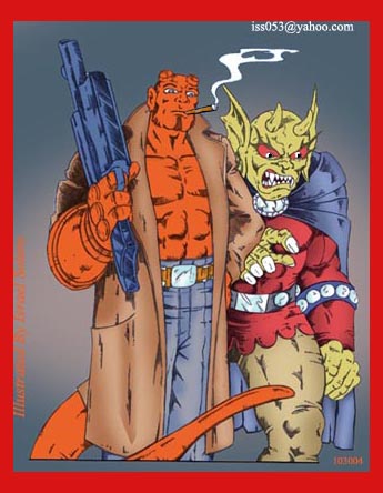 alpha: Hellboy and Etrigan clr by jira