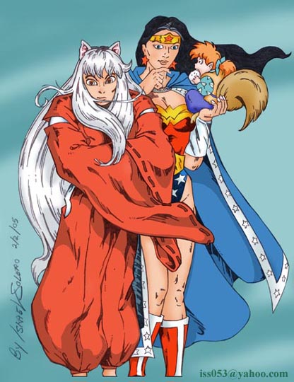 alpha: Inuyasha and Wonder Woman by jira