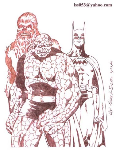alpha: The Thing, Batman and Chewbacca by jira