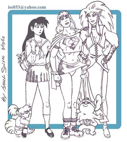 alpha: Kagome, Supergirl & Ryoko by jira