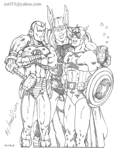 alpha: Iron-Man, Thor & Capt. America by jira