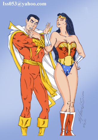 alpha: Captain Marvel & Wonder Woman (Clr) by jira