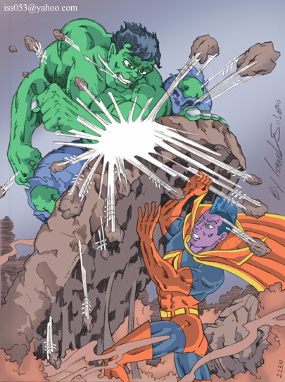 alpha: Hulk vs. Gladiator (clr) by jira