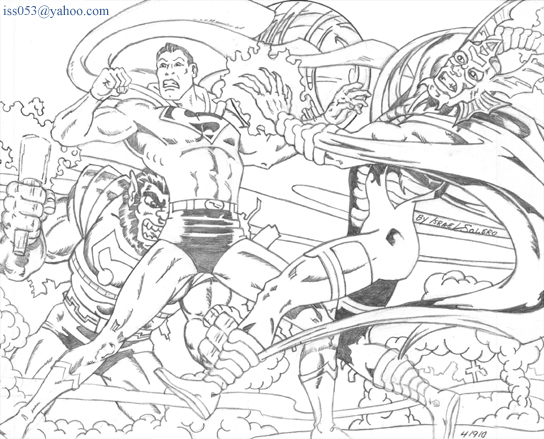 alpha: Kalibak & Mantis vs. Superman (prelim) by jira