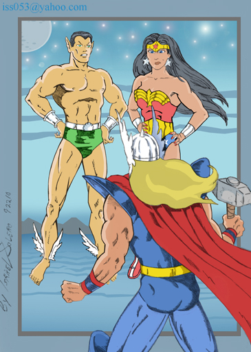 alpha: Sub-Mariner with Wonder Woman & Thor (clr) by jira