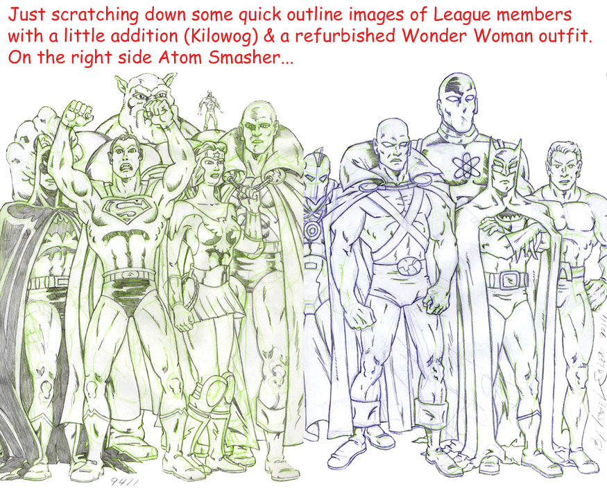 Justice League Outline Concept by jira