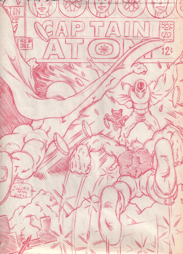 alpha: Captain Atom #89 (sketch pad) by jira