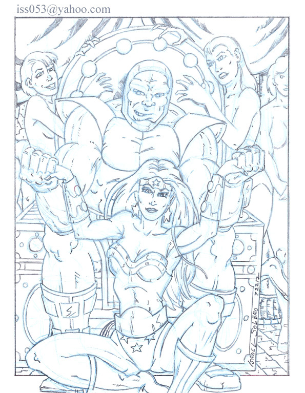 alpha: Darkseid & Wonder Woman (pencil) by jira