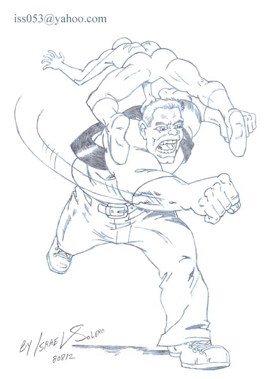 alpha: The Enforcers' Ox vs. Spider-man (pencil) by jira