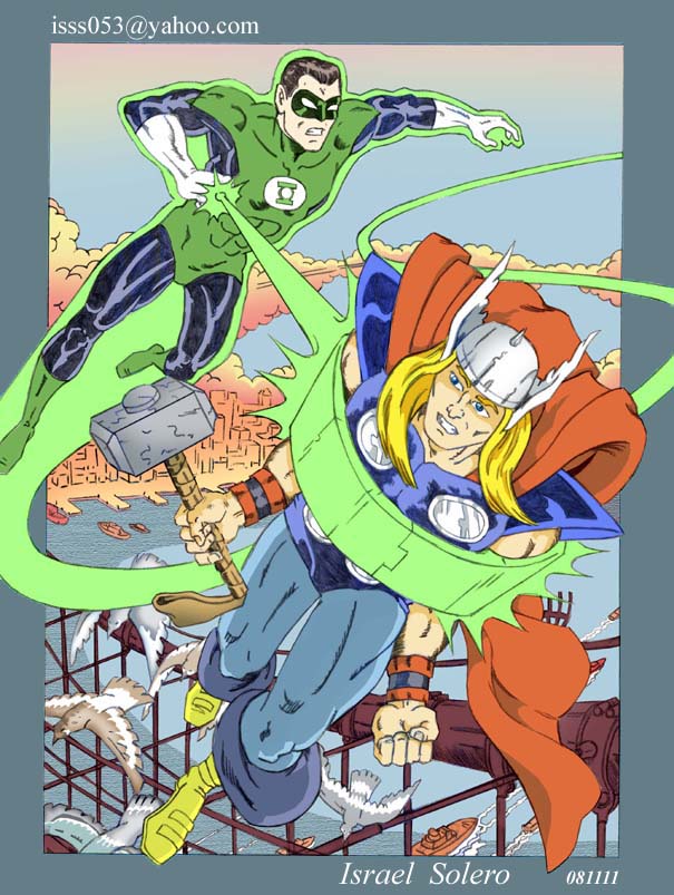 alpha: Green Lantern vs. Thor (clr) by jira
