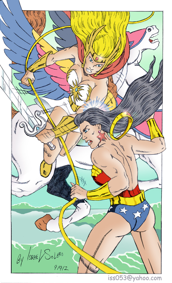 alpha: She-Ra vs Wonder Woman (clr) by jira