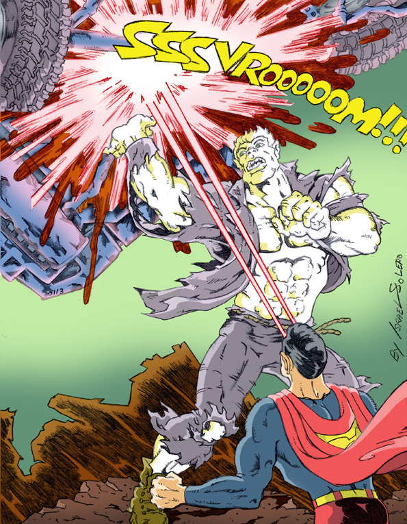 Solomon Grundy assault  on Superman (clr) by jira