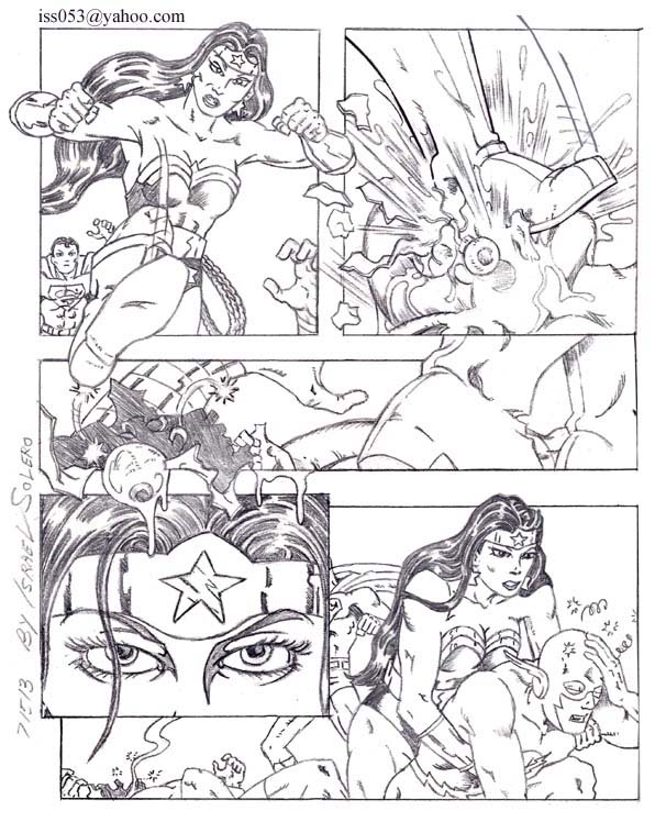Amazo vs. Wonder Woman (prelim pg 4) by jira