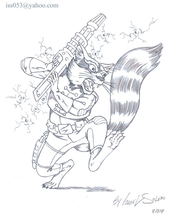 Guardians of the Galaxy: Rocket Raccoon (pencil) by jira