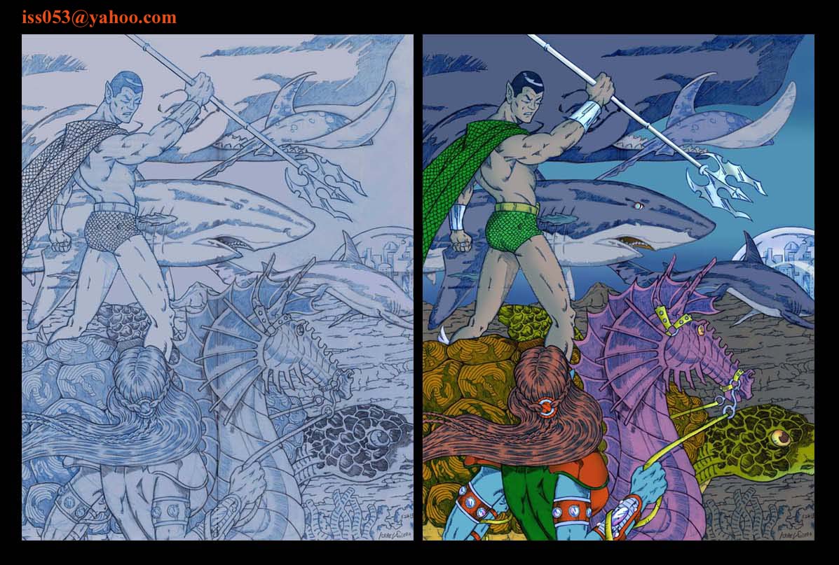 Submariner The Lord of Atlantis (pencil & color) by jira