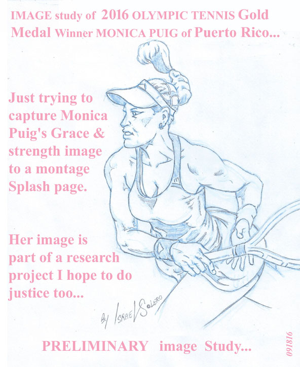 Olympic Gold Medalist: MONICA PUIG (study) by jira