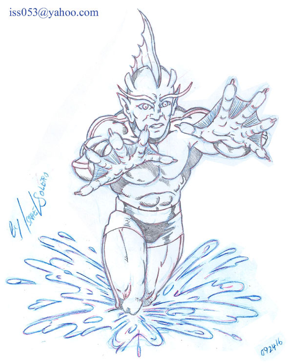 The Inhuman TRITON (pencil) by jira