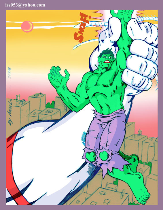 Ultra Man vs. Hulk (clr) by jira