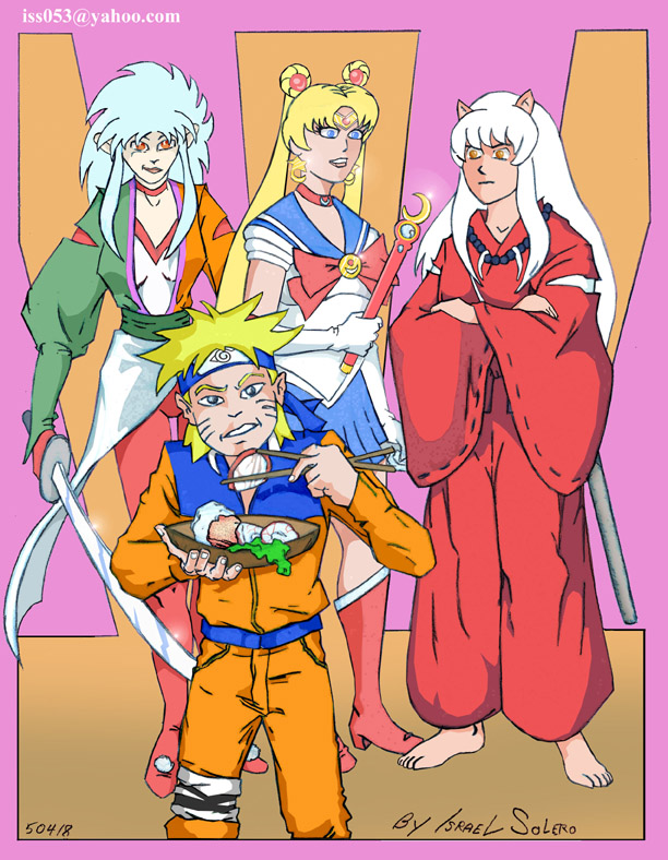 KYOKO, SAILOR MOON, INUYASHA & NARUTO (clr) by jira