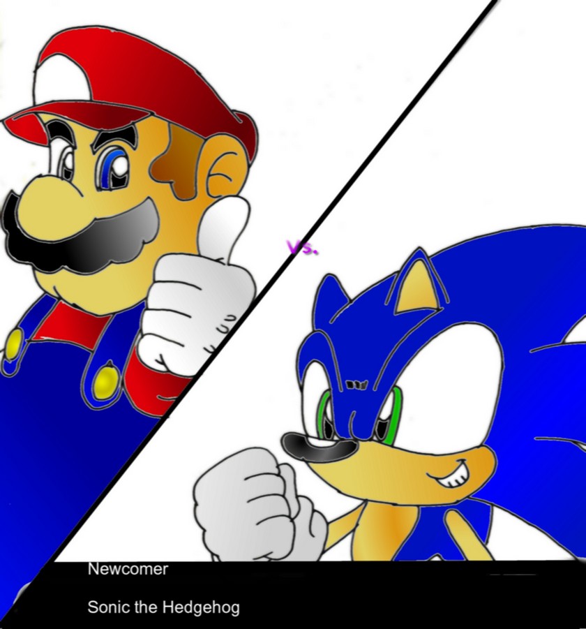 Mario vs sonic by jkgoomba89