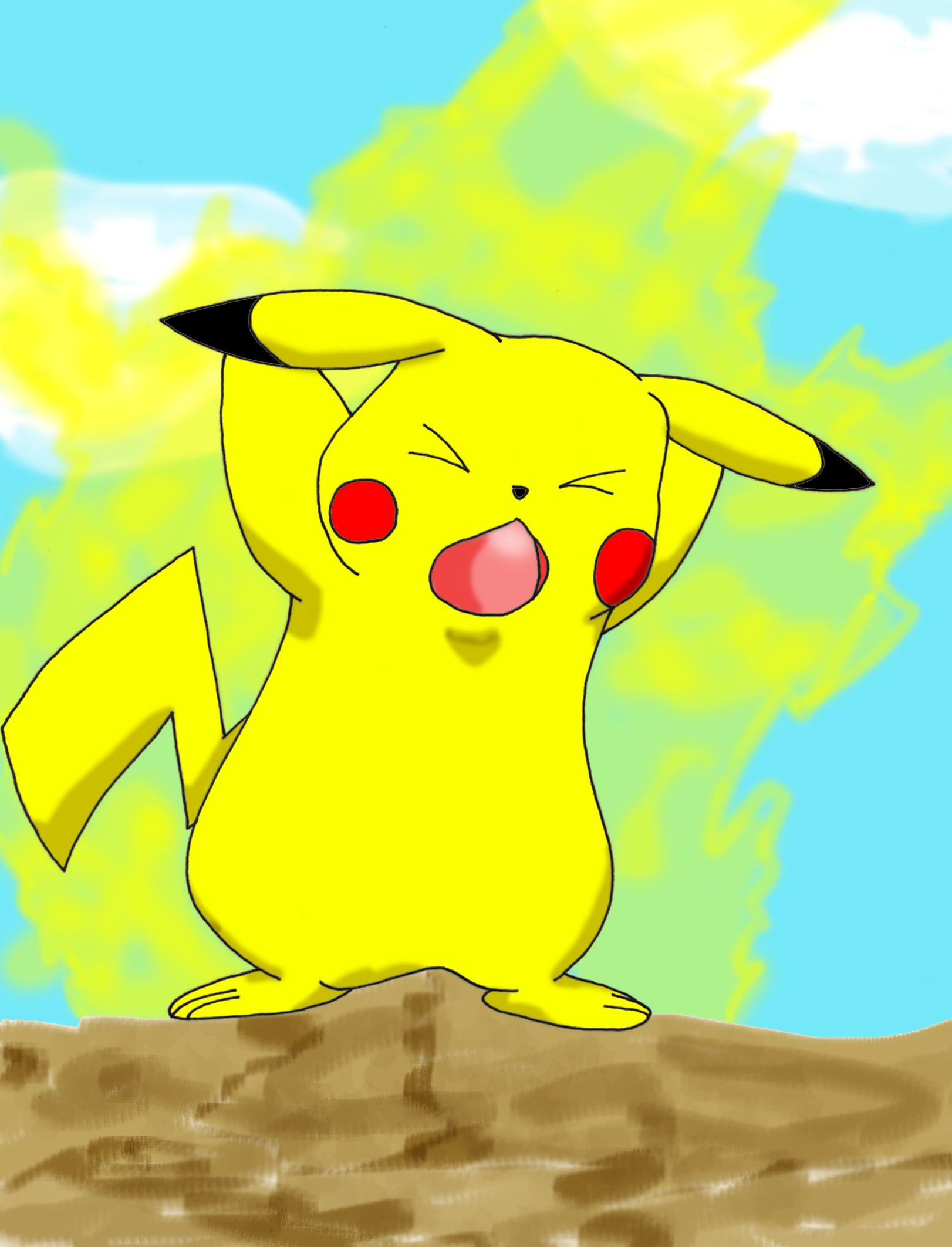 Pikachu's Thunderbolt by jkgoomba89
