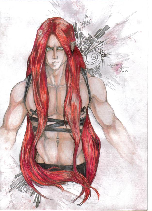 long red haired fittness by jodeee