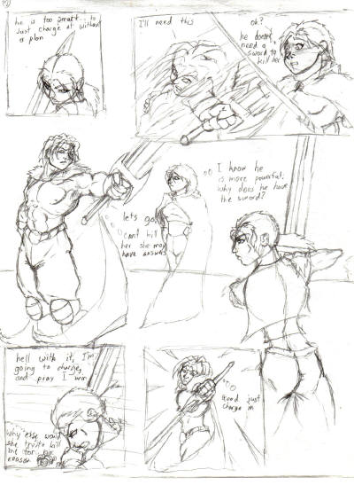 comic page sketch by johnny