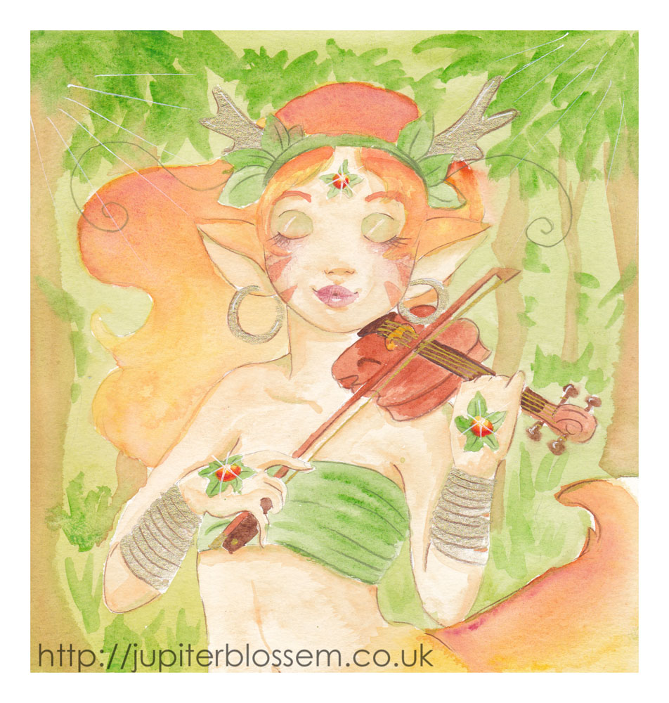Golden Sun Violin by jupiterblossem