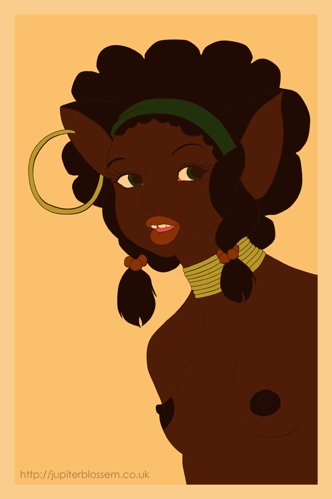 African Catgirl by jupiterblossem