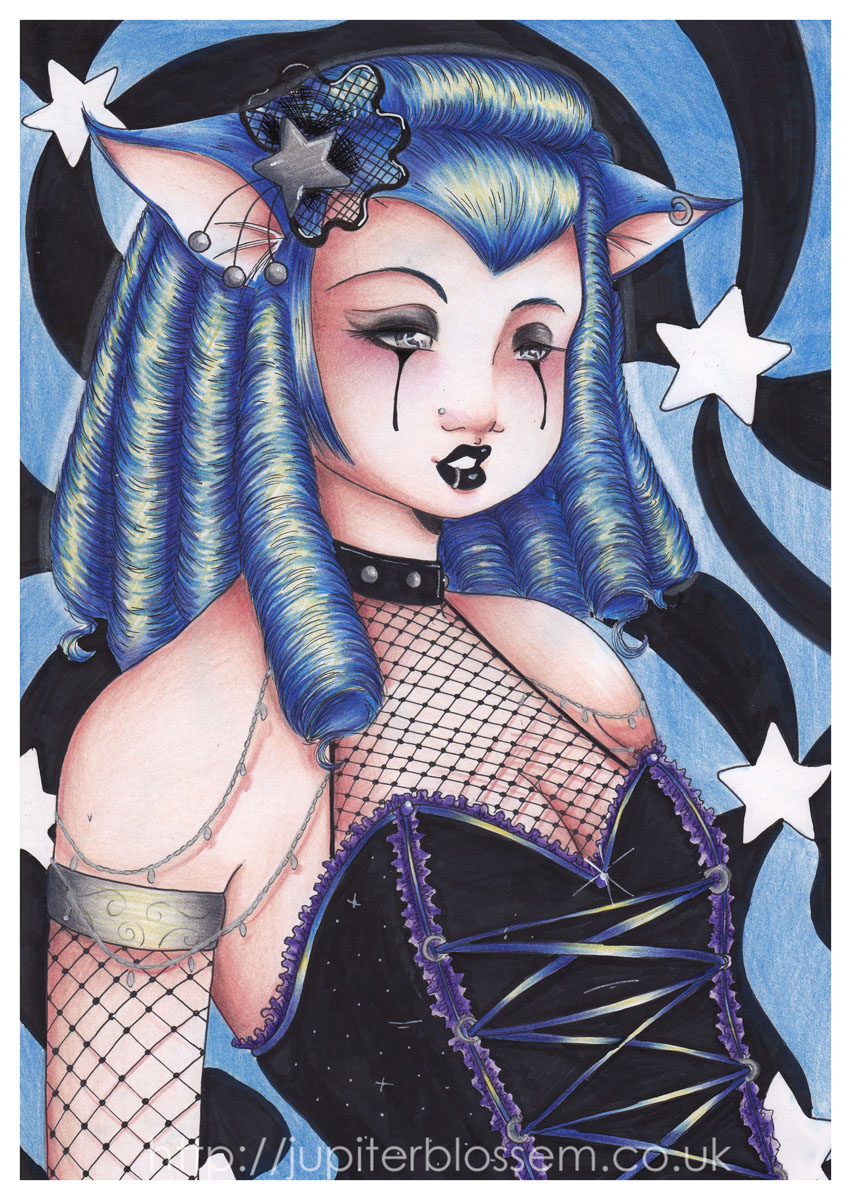 Gen: Goth Kitty by jupiterblossem