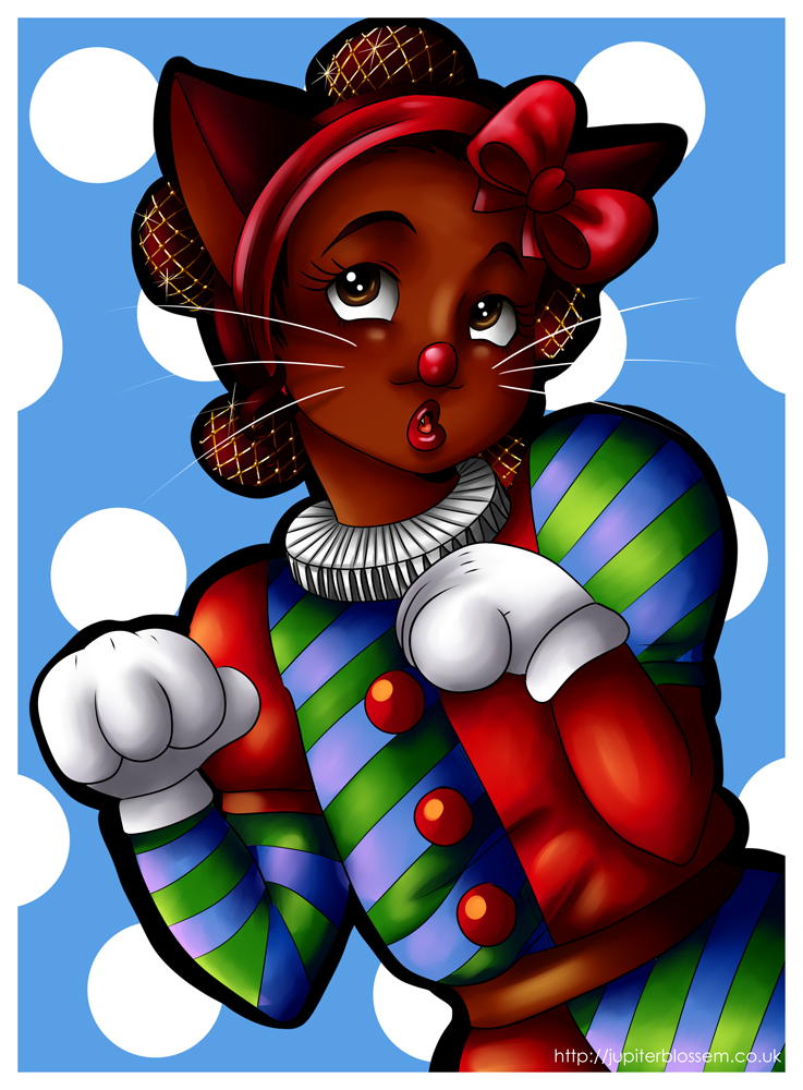 Kitty Clown by jupiterblossem