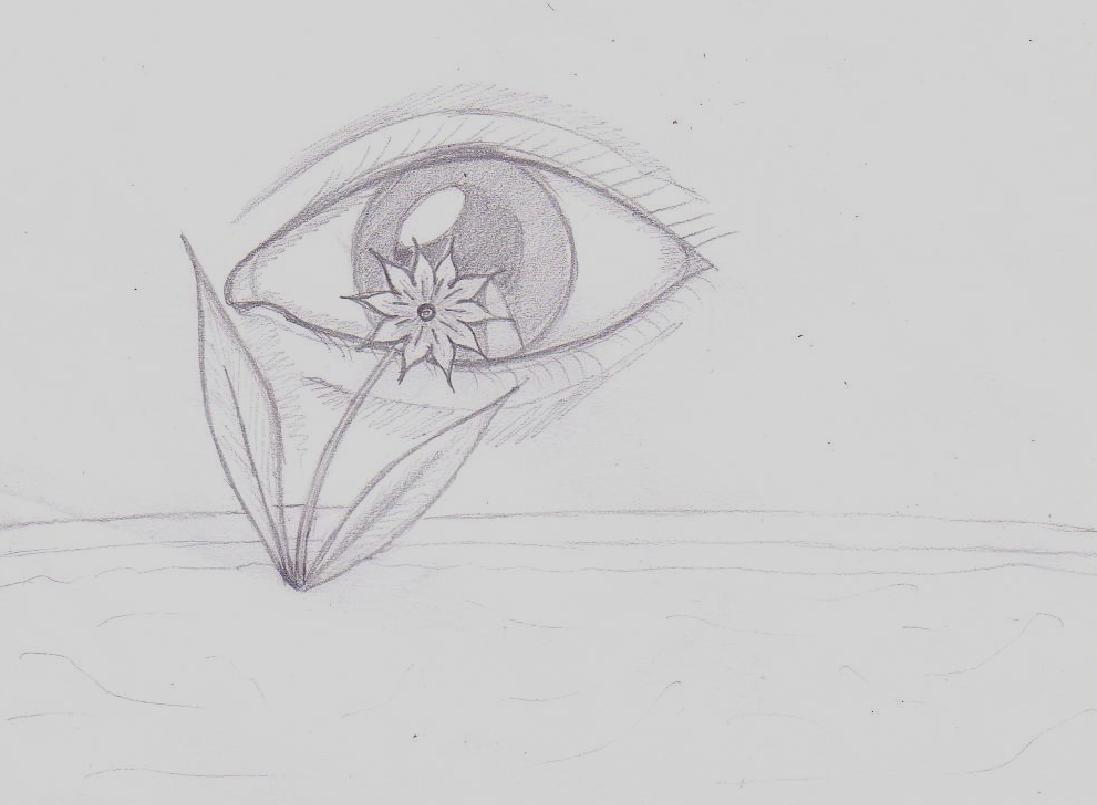 wierd eye and flower by KAT_Hiwatari