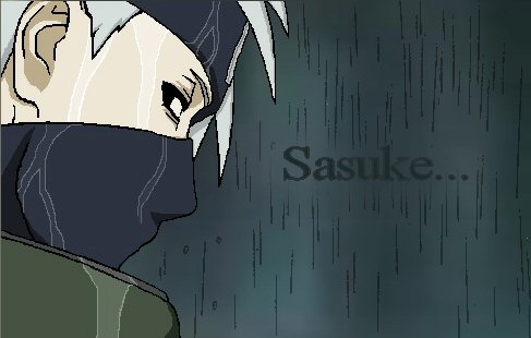 Kakashi in the rain by KAT_Hiwatari